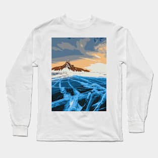 Frozen Lake - Landscape Long Sleeve T-Shirt